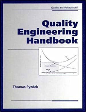 Book cover of "Quality Engineering Handbook" depicting a comprehensive guide to quality engineering principles and practices.