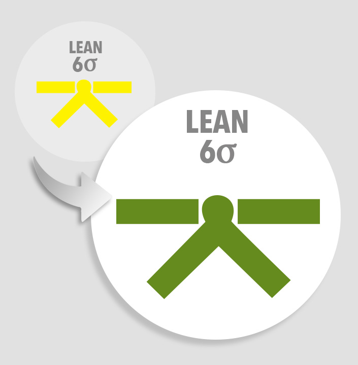 Upgrade from Lean Six Sigma Yellow Belt to Lean Six Sigma Green Belt