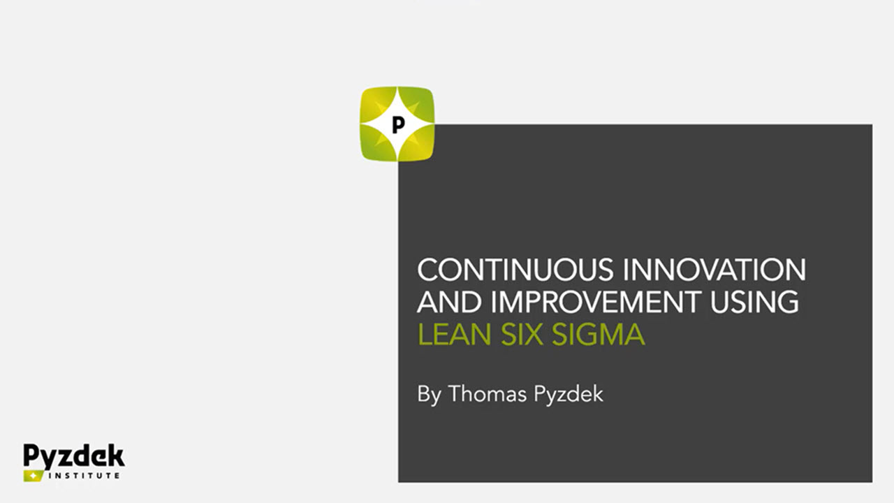 Cover for the Innovating with Lean Six Sigma Webinat